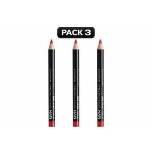 NYX Slim Lip Pencil / Lip Liner - SPL 804 - Color Cabaret - Pack 3